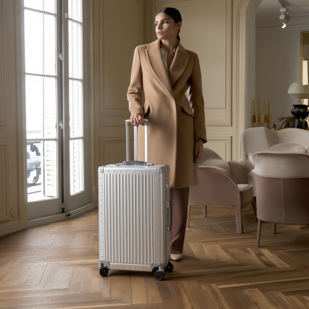 Valise cabine homme femme Voyage | Aluminium anodise 51 cm 2