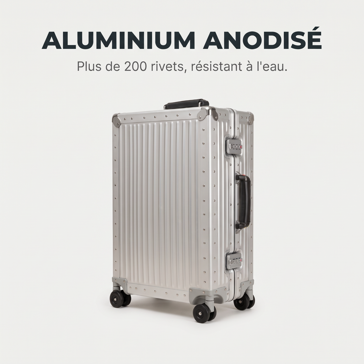 Valise aluminium 24 pouces 55 litres – caractéristique