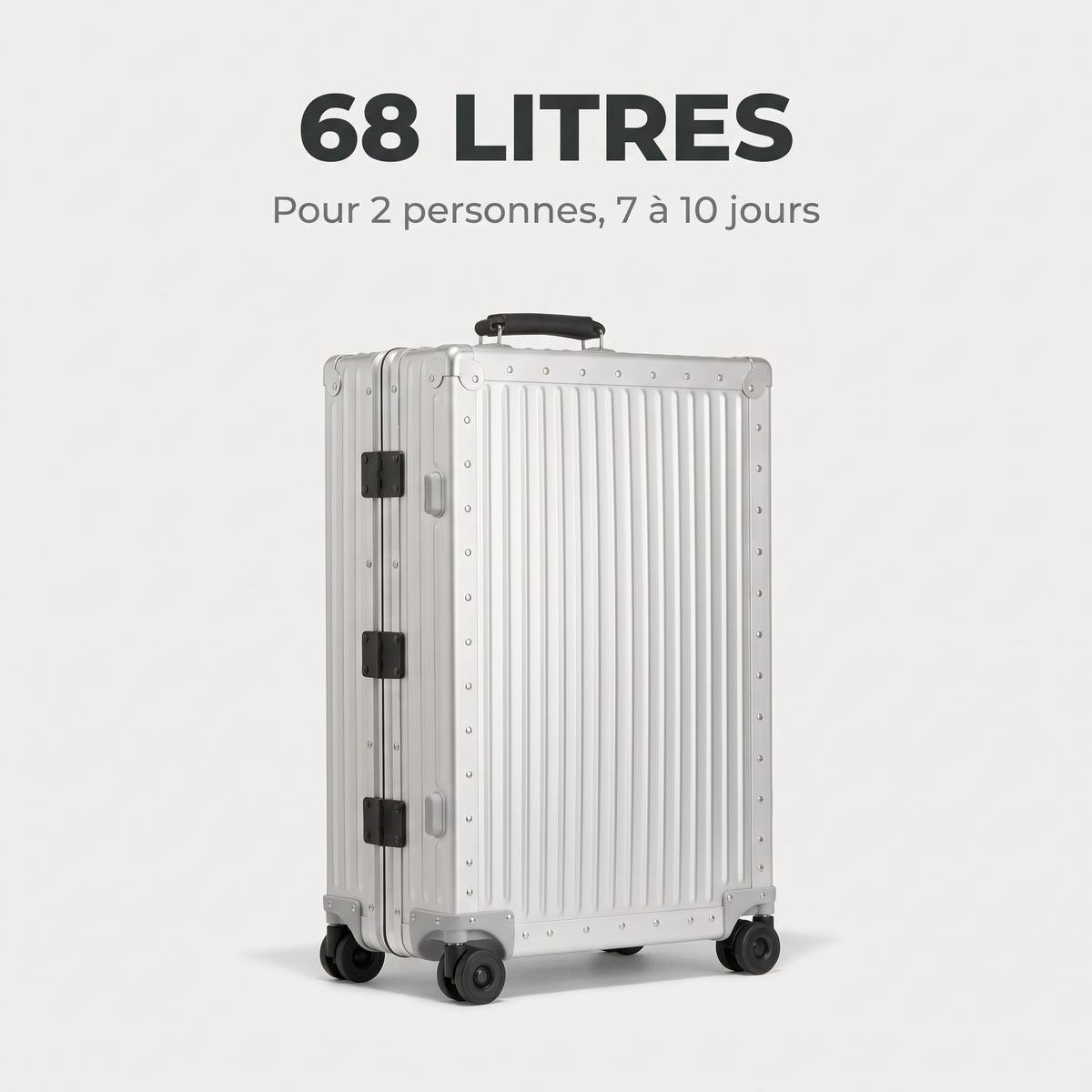 Valise aluminium 26 pouces 68 litres – caractéristique