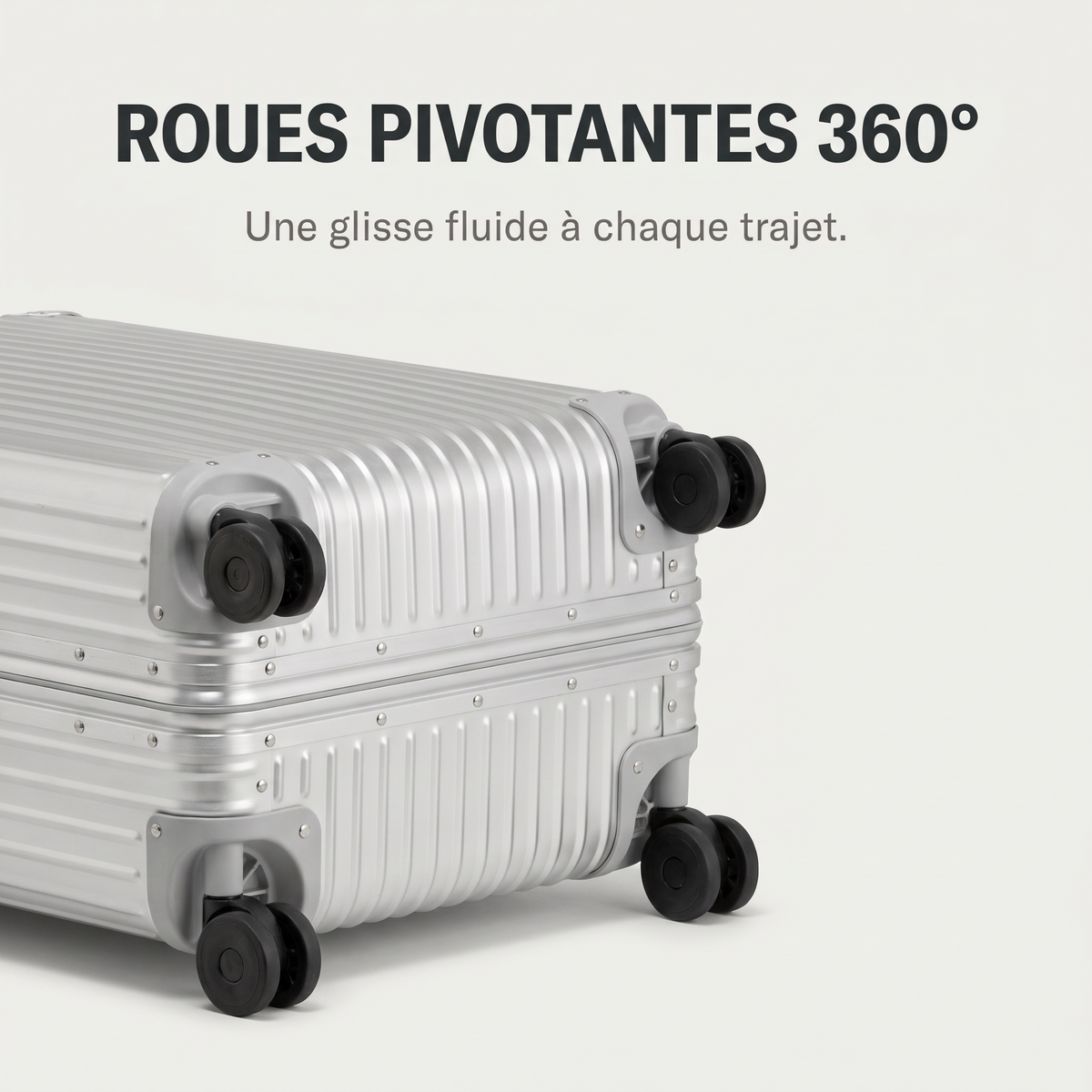 Valise aluminium 26 pouces 68 litres – détail