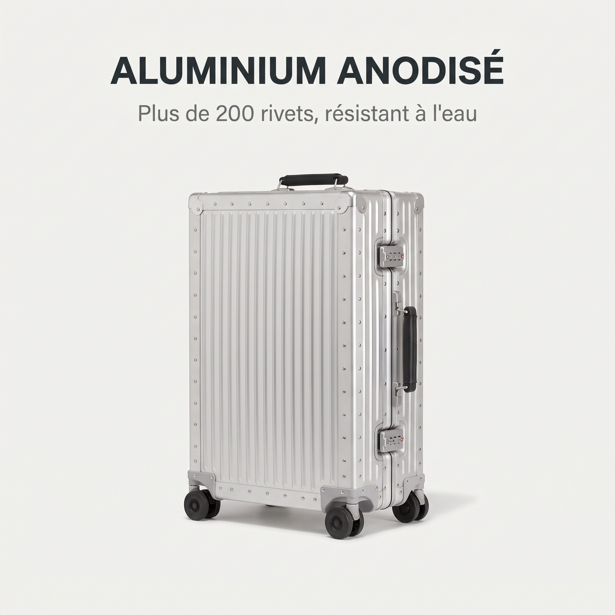Valise aluminium 26 pouces 68 litres – caractéristique